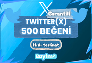 X (TWITTER) 500 BEĞENİ / GARANTİLİ