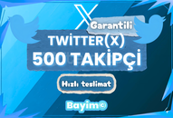 X (TWITTER) 500 TAKİPÇİ / GARANTİLİ