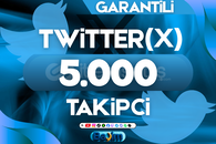 X (TWITTER) 5.000 TAKİPÇİ / GARANTİLİ