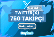 X (TWITTER) 750 TAKİPÇİ / GARANTİLİ