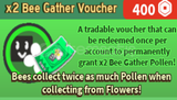 x2 Bee Gather Voucher