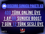 ⭐X3 | DİSCORD SUNUCU PAKETİ 3 | ANLIK + GARANTİ