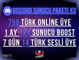 ⭐X3 | DİSCORD SUNUCU PAKETİ 5 | ANLIK + GARANTİ