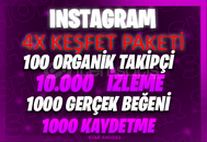 ⭐X4 INSTAGRAM KEŞFET PAKETİ 2⭐
