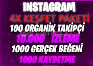 ⭐X4 INSTAGRAM KEŞFET PAKETİ ⭐