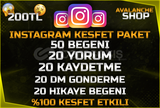 ⭐ 5X | İNSTAGRAM KEŞFET PAKETİ | %100 KEŞFET⭐