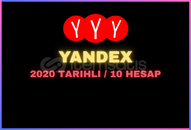 YANDEX 2020 TARIHLI HESAPLAR / 10 ADET