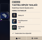 YASTIKLI DİPÇİK TASLAĞI