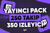 ⭐YAYINCI PACK!⭐ 350 İZLEYİCİ & 250 TAKİPÇİ ⭐