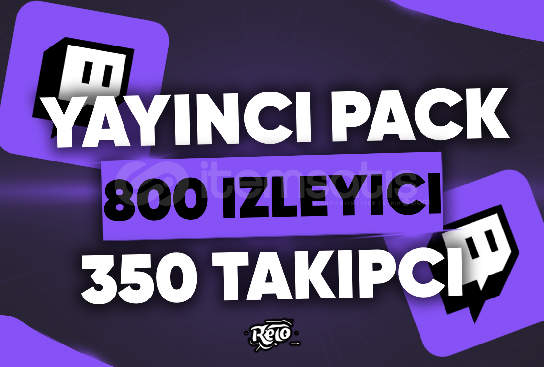 ⭐YAYINCI PACK!⭐ 800 İZLEYİCİ & 350 TAKİPÇİ ⭐ ⭐YAYINCI PACK!⭐ 800 İZLEYİCİ & 350 TAKİPÇİ ⭐