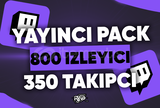 ⭐YAYINCI PACK!⭐ 800 İZLEYİCİ & 350 TAKİPÇİ ⭐