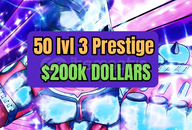 [YBA] 50 LvL | 3 Prestige + $200.000 Hesap