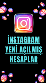 İnstagram yeni hesaplar 5 adet