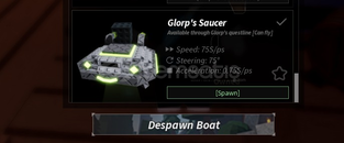 YENİ GÖREV Glorp's Saucer - Boat TRADE İLE 