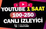 Youtube 1 Saat 100-250 Youtube Canlı İzleyici