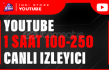 Youtube 1 Saat 100-250 Youtube Canlı İzleyici