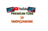 Youtube 10 ADET PREMİUM TÜRK TAKİPÇİ