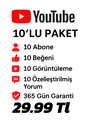 Youtube 10'lu Paket