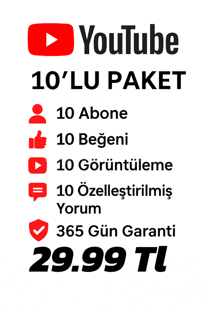Youtube 10'lu Paket Youtube 10'lu Paket