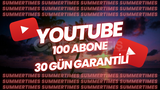 YOUTUBE 100 ABONE 30 GÜN GARANTİLİ