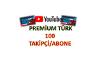 Youtube 100 ADET PREMİUM TÜRK TAKİPÇİ