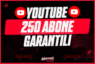 YouTube 250 Kaliteli Abone - Garantili