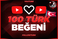 ⭐Youtube 100 Türk Beğeni⭐