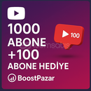⭐️ YouTube 1000 Abone [100 Hediye]-Garantili