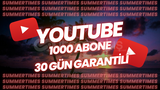 YOUTUBE 1000 ABONE 30 GÜN GARANTİLİ