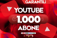 YOUTUBE 1.000 ABONE / GARANTİLİ
