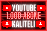 ❤️ YOUTUBE +1.000 ABONE! ⭐[KALİTELİ | HIZLI] ❤️