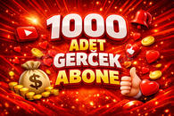 ⭐ YOUTUBE 1000 ABONE TELAFİLİ-GARATİLİ⭐