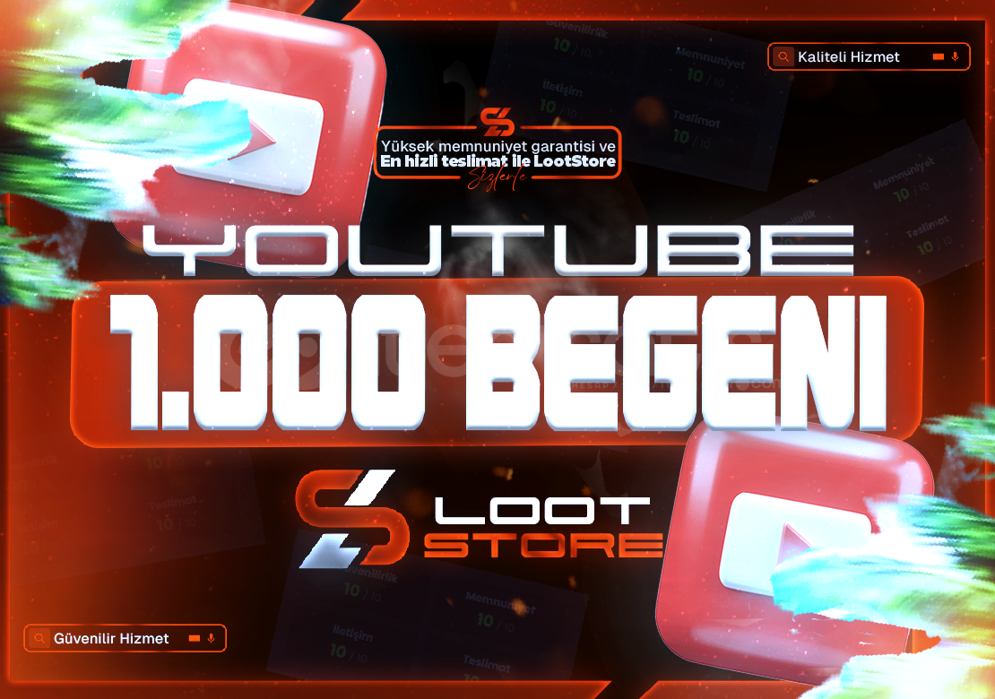 ⭐️YOUTUBE 1.000 BEĞENİ+GARANTİ✅⭐️ ⭐️YOUTUBE 1.000 BEĞENİ+GARANTİ✅⭐️