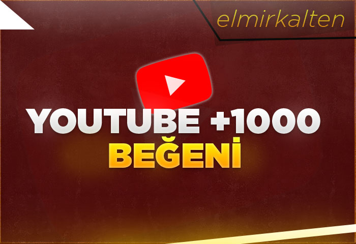 Youtube 1000 Beğeni / Türk / Garantili 