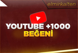 Youtube 1000 Beğeni / Garantili 