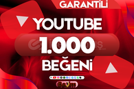 YOUTUBE 1.000 BEĞENİ / GARANTİLİ