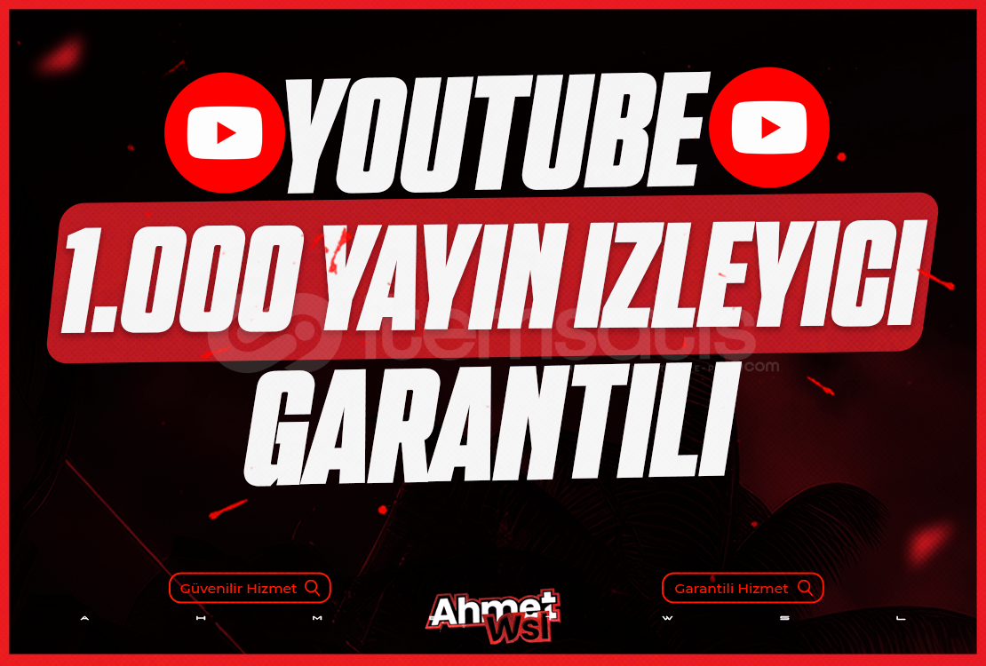 YouTube 1.000 Canlı Yayın İzleyici (60 Dk) YouTube 1.000 Canlı Yayın İzleyici (60 Dk)