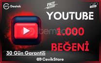 ⭐️YouTube 1.000 Global Beğeni [Garanti]⭐️