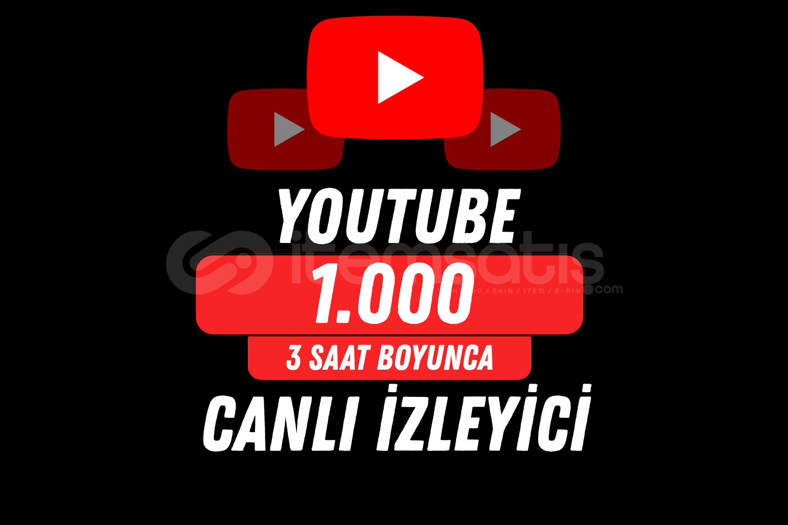 YOUTUBE 1000 İZLEYİCİ - 3 SAAT / HIZLI YOUTUBE 1000 İZLEYİCİ - 3 SAAT / HIZLI