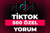 ⭐Tiktok 500 Özel Yorum + 30 Gün Garanti⭐