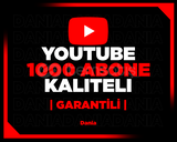 Youtube 1000 Organik Abone | Garantili