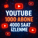 YOUTUBE 1000 TAKİPÇİ & 4000 SAAT İZLENME PAKETİ