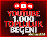 YouTube 1000 Topluluk Gönderi Beğeni- Garantili