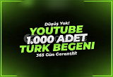 ⭐Youtube 1.000 Türk Beğeni