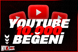 Youtube 10.000 Beğeni / Garantili !!