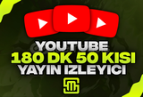 ✨YouTube 180 Dk 50 Kişi Yayın İzleyici!