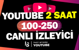 Youtube 2 Saat 100-250 Youtube Canlı İzleyici