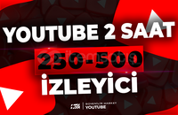 Youtube 2 Saat 250-500 Canlı İzleyici - KEŞFET