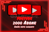 Youtube 2000 Abone | Ömür Boyu Garantili