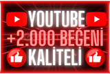 ❤️ YOUTUBE +2.000 BEĞENİ! [KALİTELİ | HIZLI] ❤️